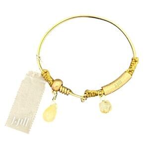 J.Jill Women's Gold Tone Bangle Bracelet Fashion Jewelry New Boho Charm Artsy